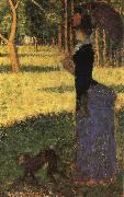 Georges Seurat Walk with the Monkey oil painting